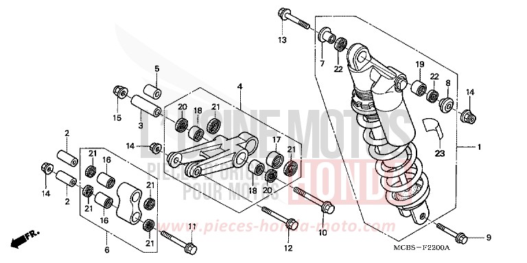 REAR CUSHION for Transalp 650 MOODY BLUE METALLIC (PB296) from 2002